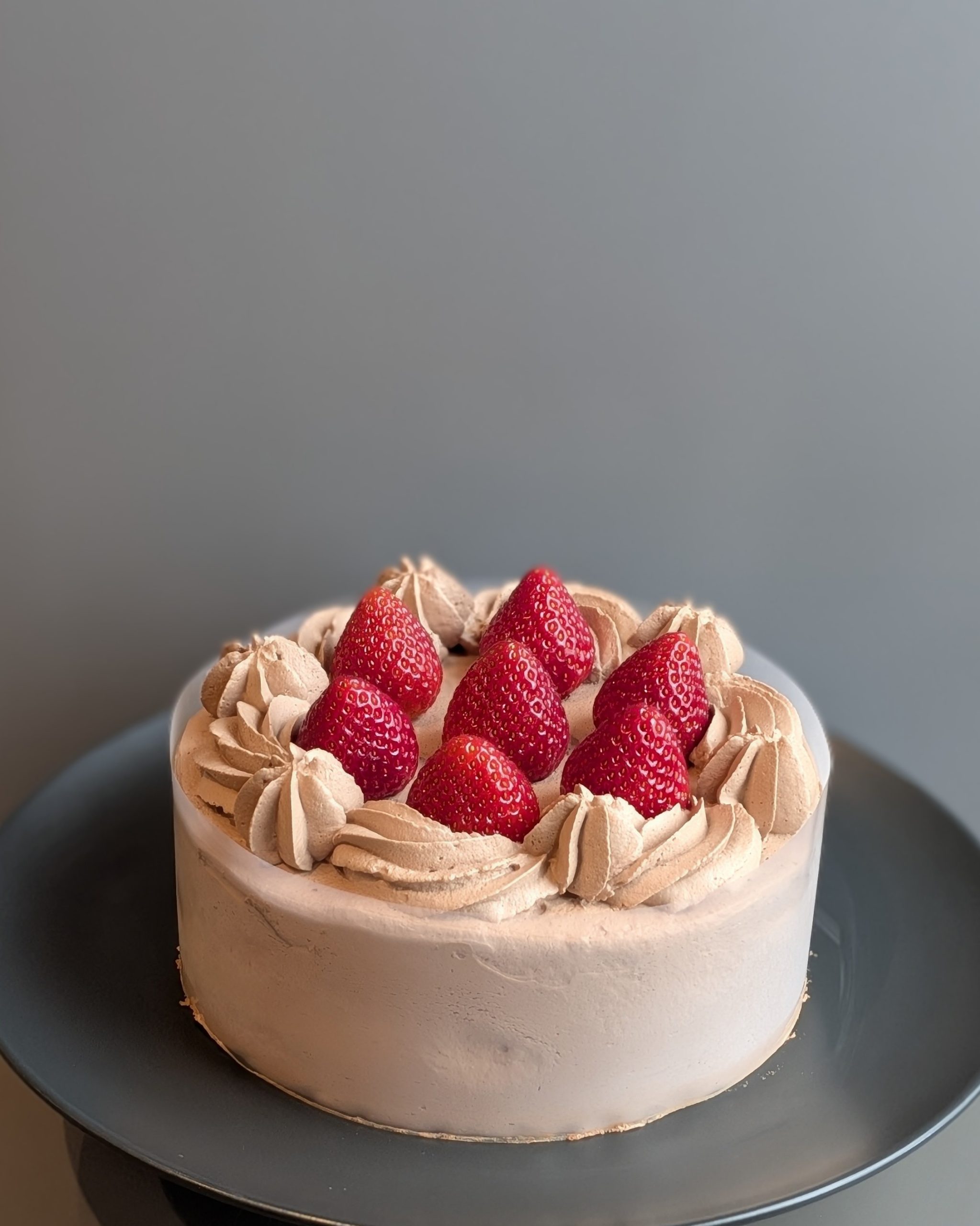 チョコ生クリームショートケーキ